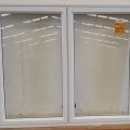White aluminium twin casement window