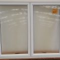 White aluminium twin awning window