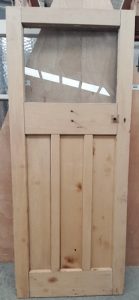 Solid Rimu wooden bungalow door