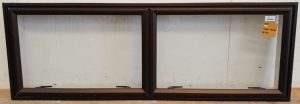 Dark bronze aluminium twin awning window
