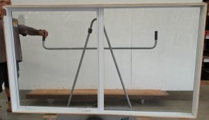 White aluminium awning window