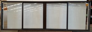 Dark bronze aluminium sliding window