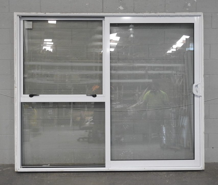 White Aluminium Sliding Door - Double Glazed