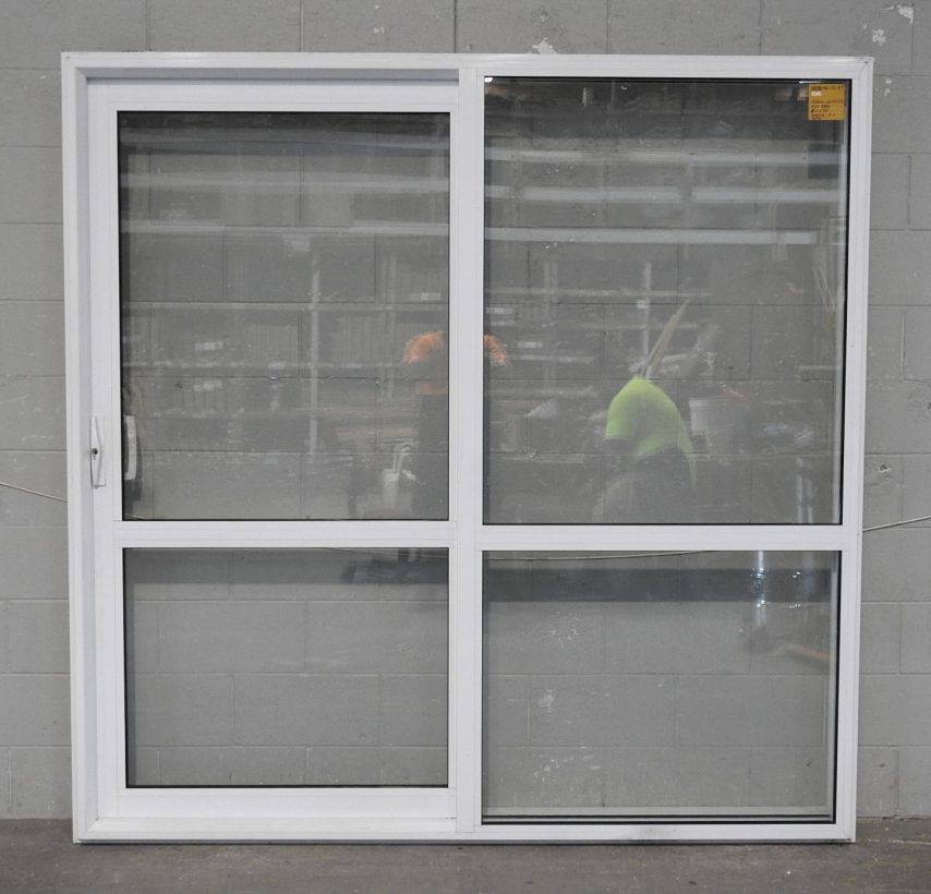 White Aluminium Sliding Door - Double Glazed