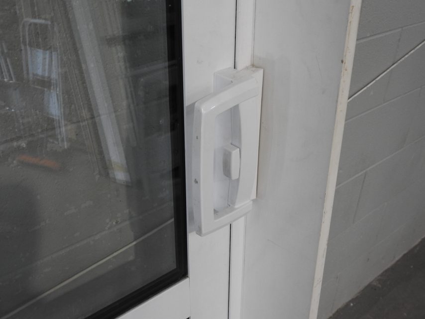 White Aluminium Sliding Door - Double Glazed