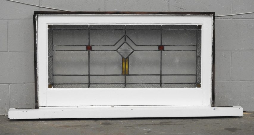 Wooden Stained Glass Leadlight Window c.1930