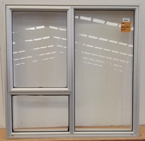 Silver aluminium awning window