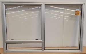 Silver aluminium awning window