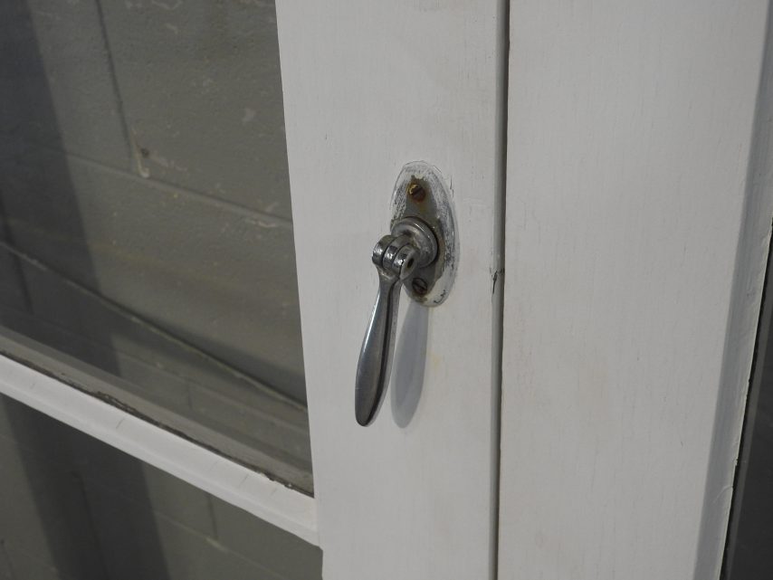 Wooden French Doors with Awning Window Sidelights
