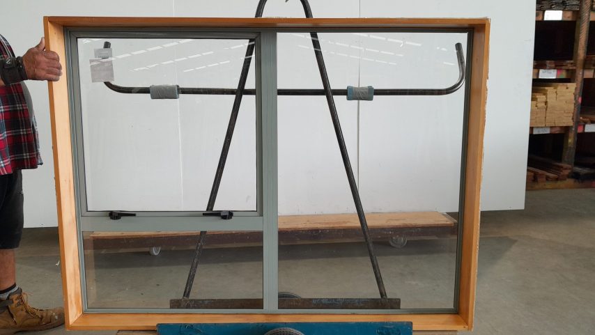 Mist green aluminium awning window