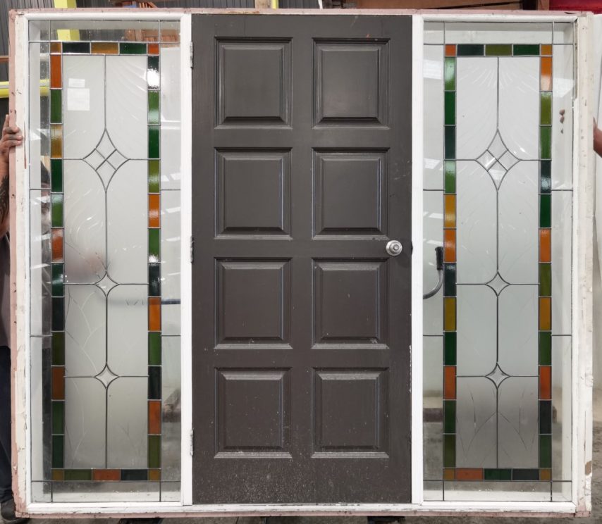 Beautiful Wooden leadlight entrance door