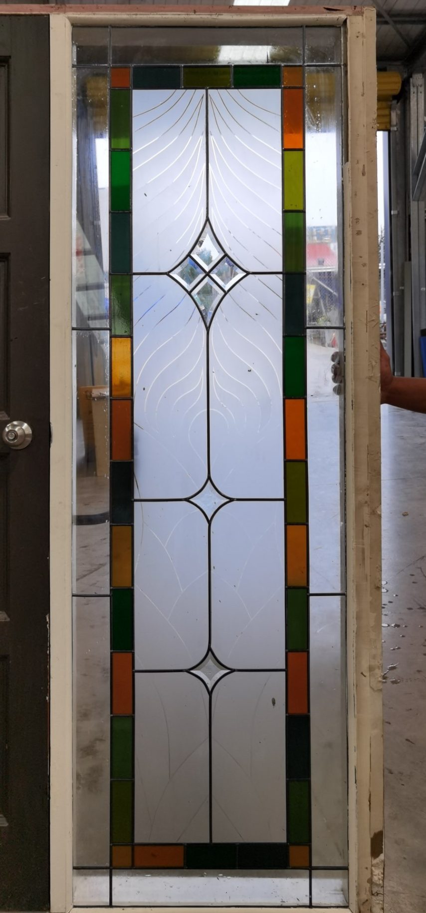 Beautiful Wooden leadlight entrance door