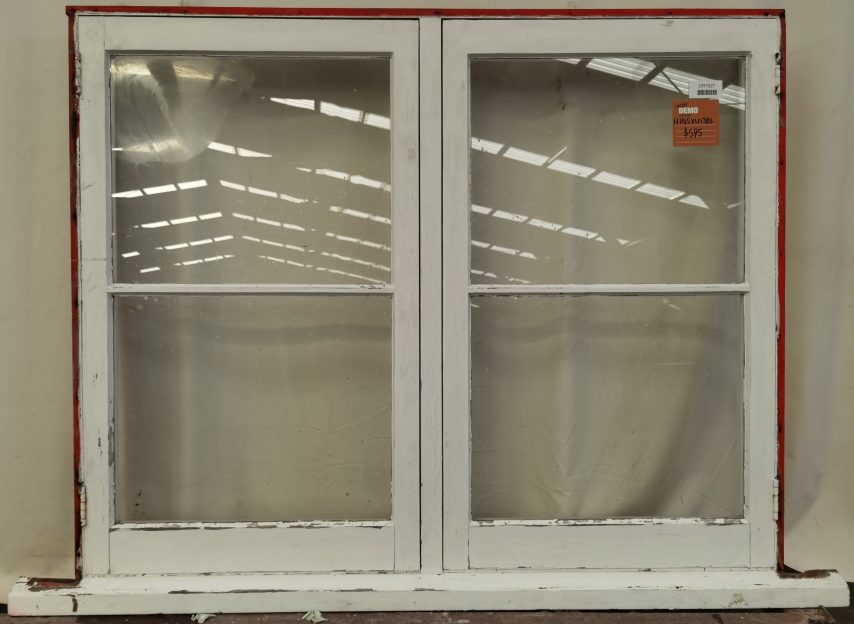 wooden twin casement window