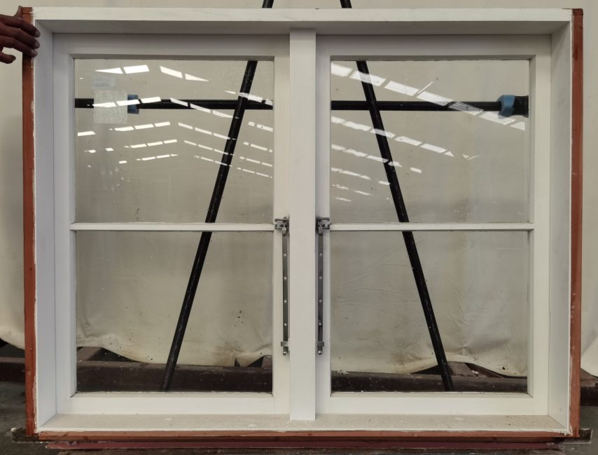 wooden twin casement window