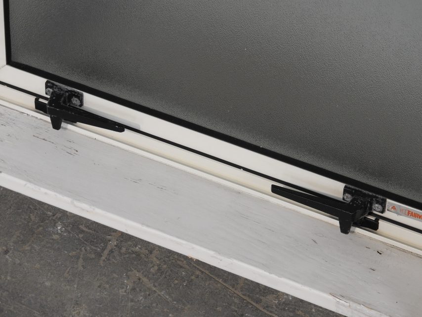 Off White Aluminium Single Awning Portrait Window