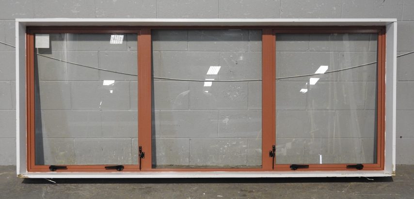 Pioneer Red Aluminium Double Awning Landscape Window