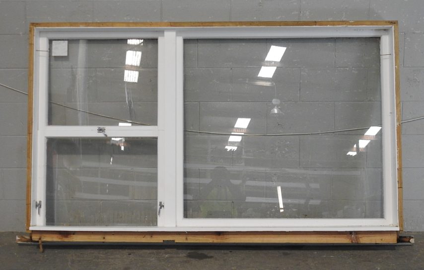Wooden Double Awning Window With Picture Window