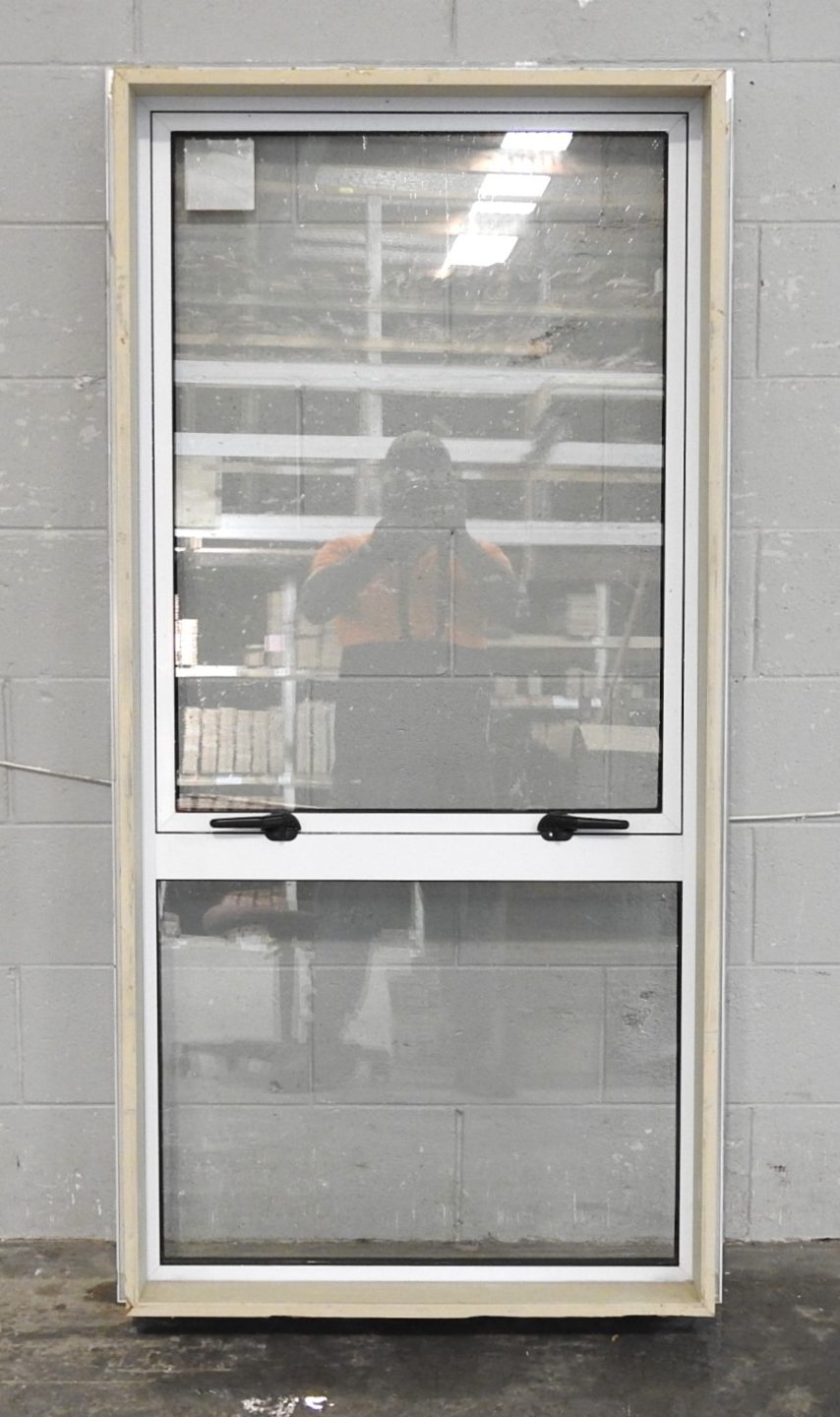 White Aluminium Single Awning Window - Double Glazed