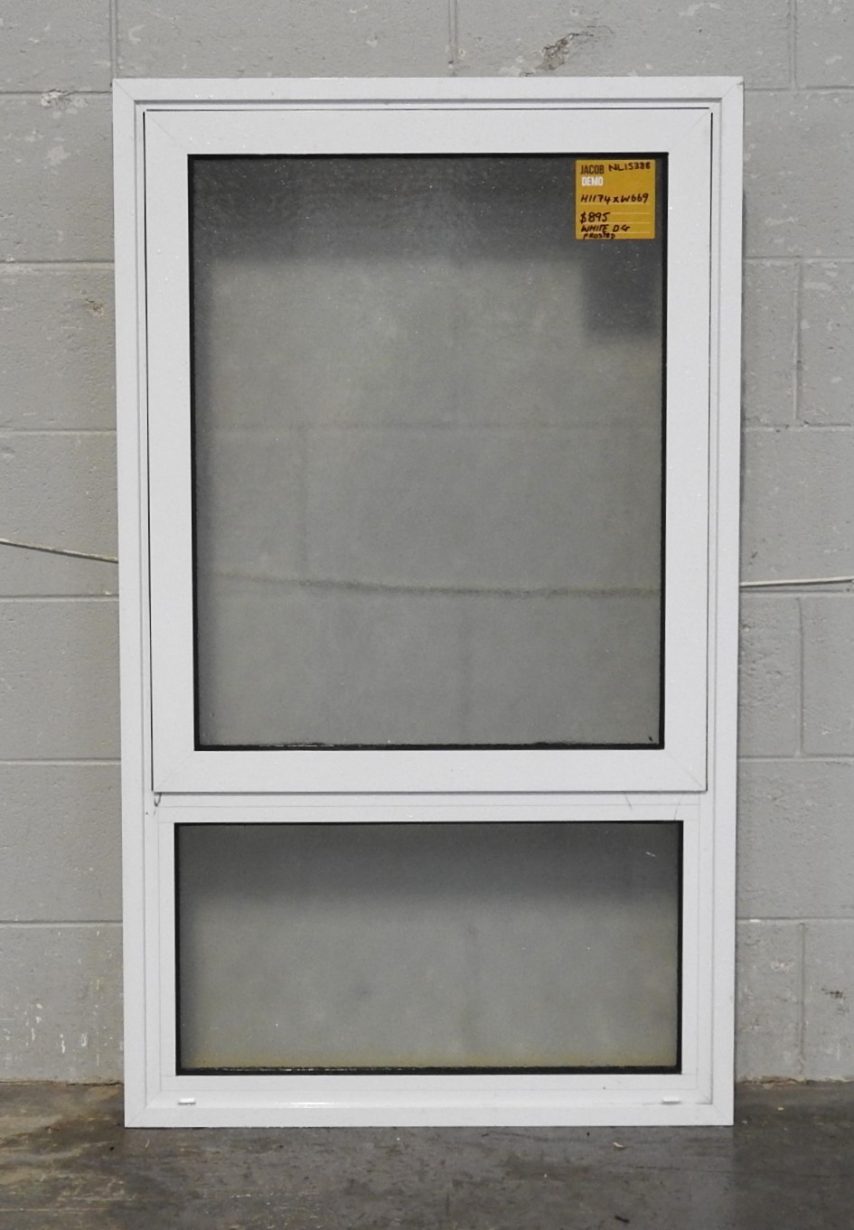 White Aluminium Single Awning Window - Double Glazed