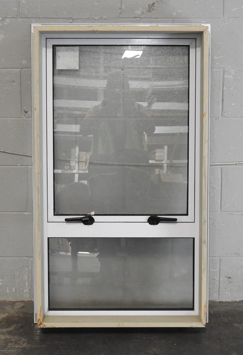 White Aluminium Single Awning Window - Double Glazed