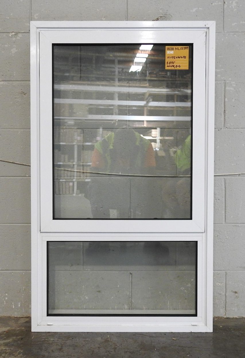 White Aluminium Single Awning Window - Double Glazed
