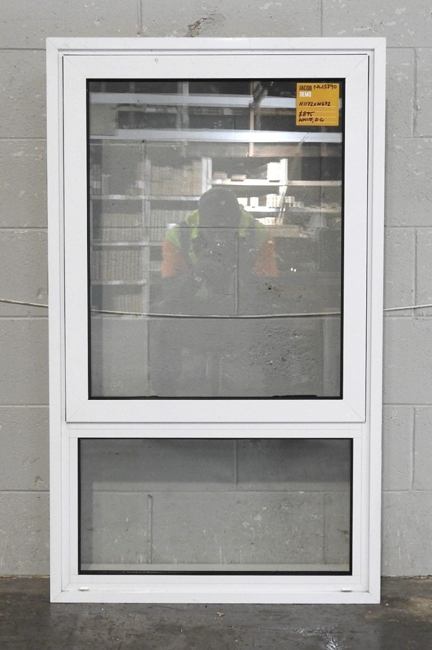 White Aluminium Single Awning Window - Double Glazed