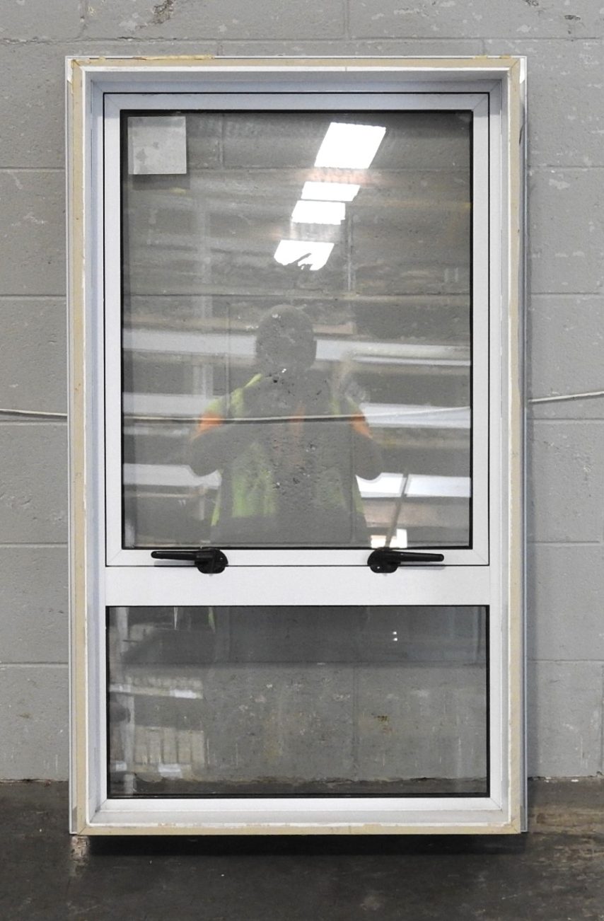 White Aluminium Single Awning Window - Double Glazed