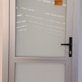 Silver aluminium door