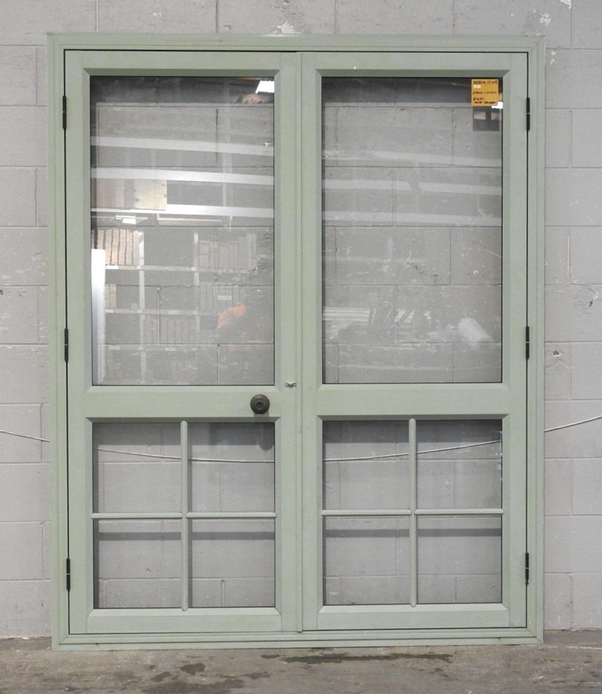 Mist Green Aluminium French Doors