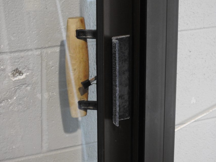 Dark Bronze Aluminium Sliding Door - Opens Right To left