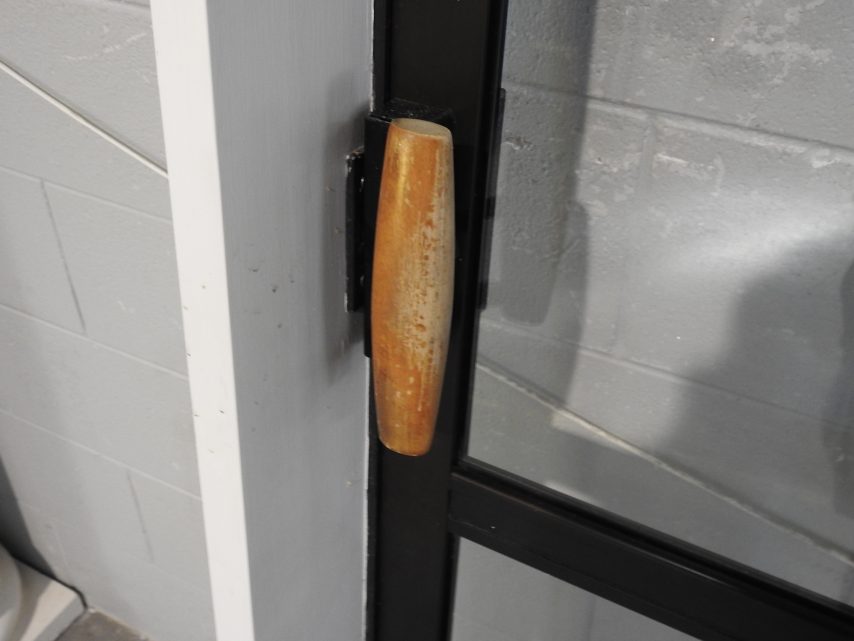 Dark Bronze Aluminium Sliding Door - Opens Right To left
