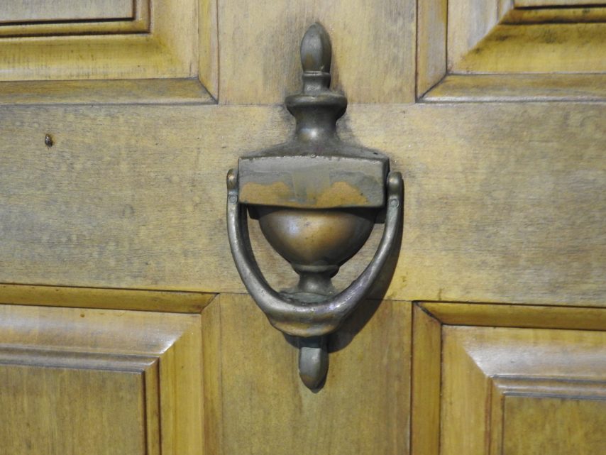 Wooden 8-Panel Entrance Door with Side Light
