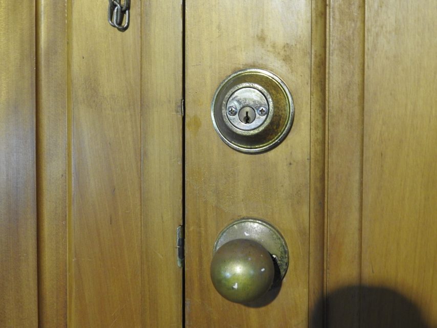 Wooden 6-Panel Entrance Door with Side Panel