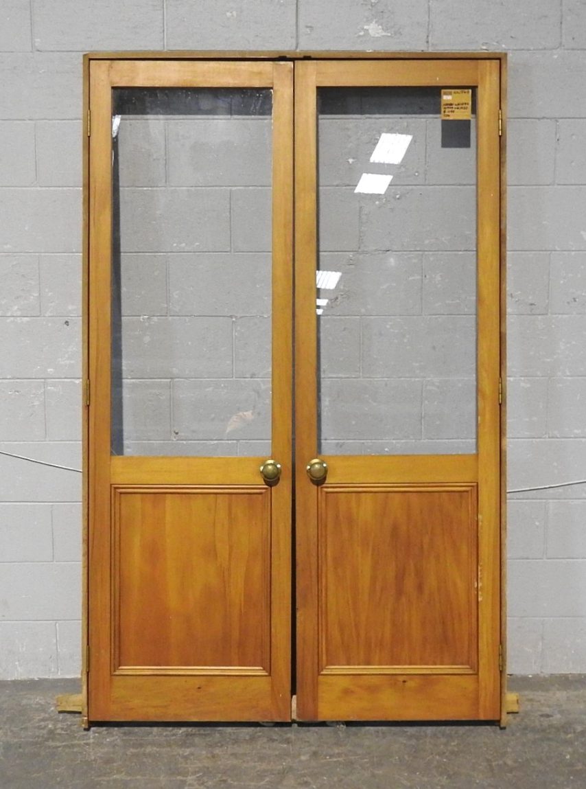 Wooden Internal French Doors Hung in Frame