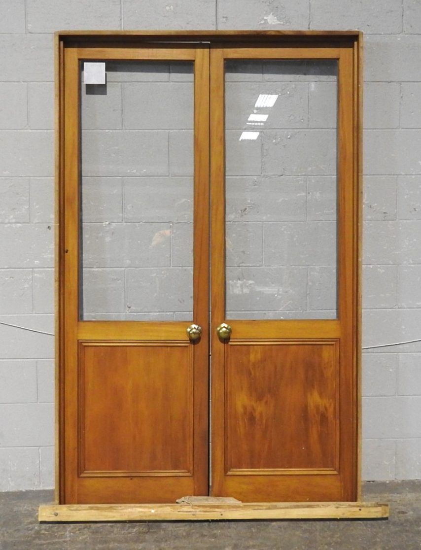 Wooden Internal French Doors Hung in Frame