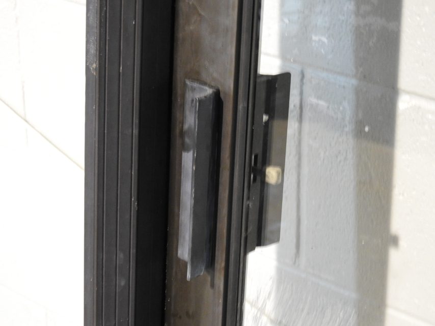 Dark Bronze Aluminium Sliding Door - Opens Left To Right