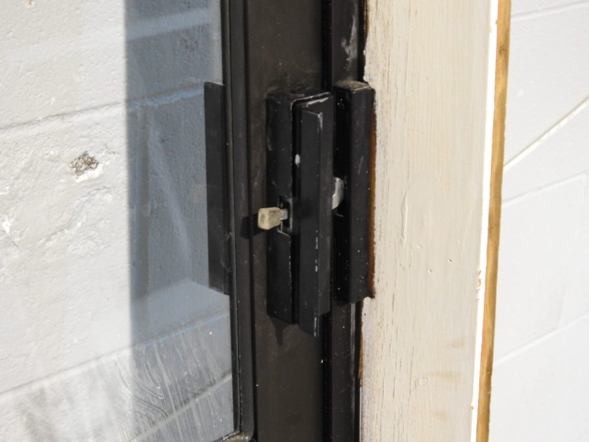 Dark Bronze Aluminium Sliding Door - Opens Left To Right