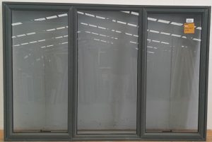 Karaka green aluminium twin awning window