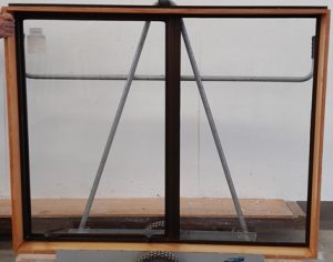 Bronze aluminium awning window