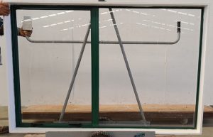 Forest green aluminium awning window