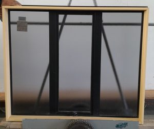 Black aluminium awning window