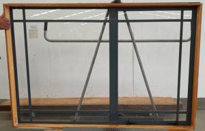 Colonial stytle denim blue aluminium awning window