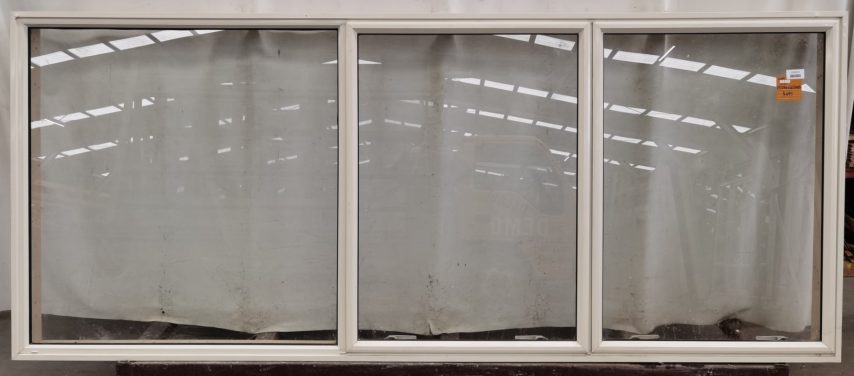Off white aluminium twin awning window