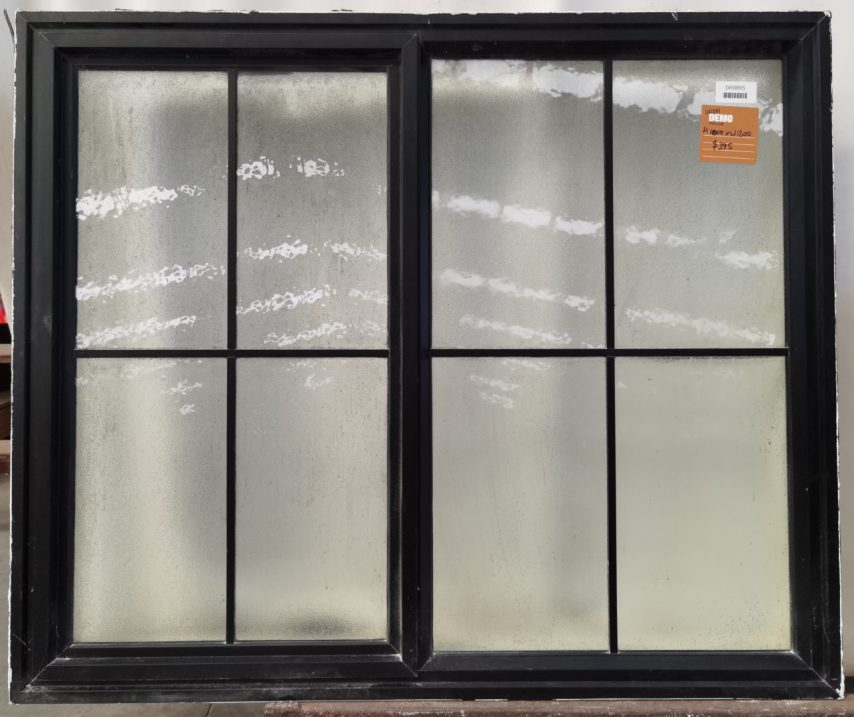 Black aluminium single awning window