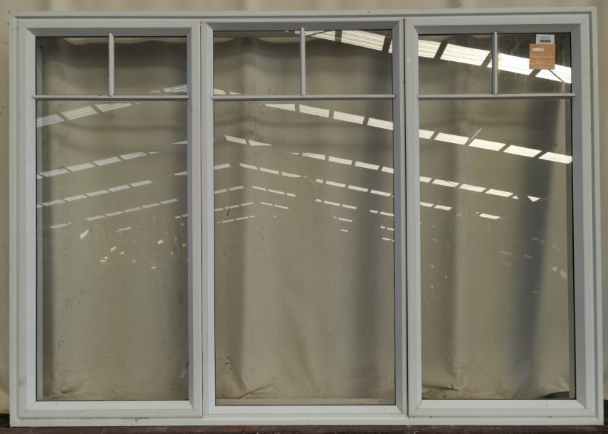 White aluminium twin casement window