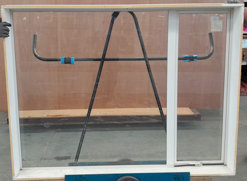 Off white aluminium single awning window