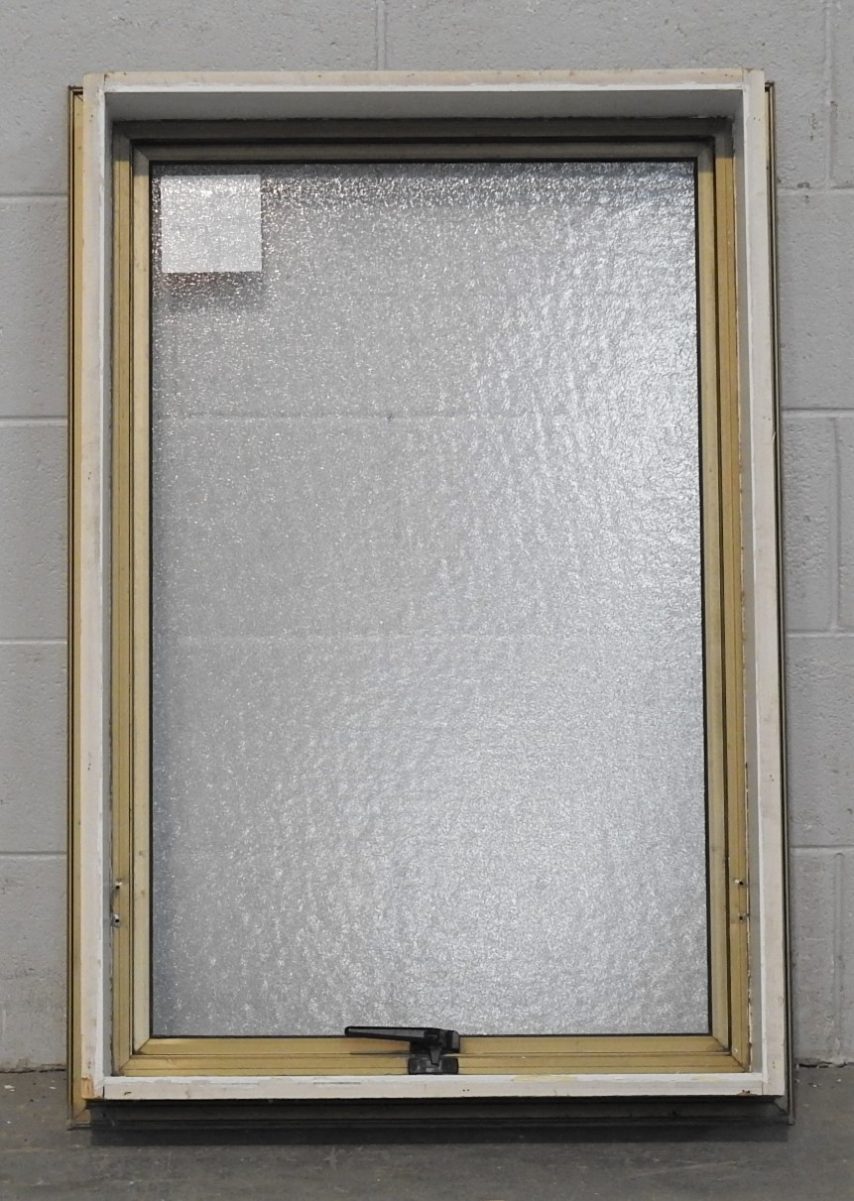 Light Bronze Aluminium Single Awning Window with Obscure Glass