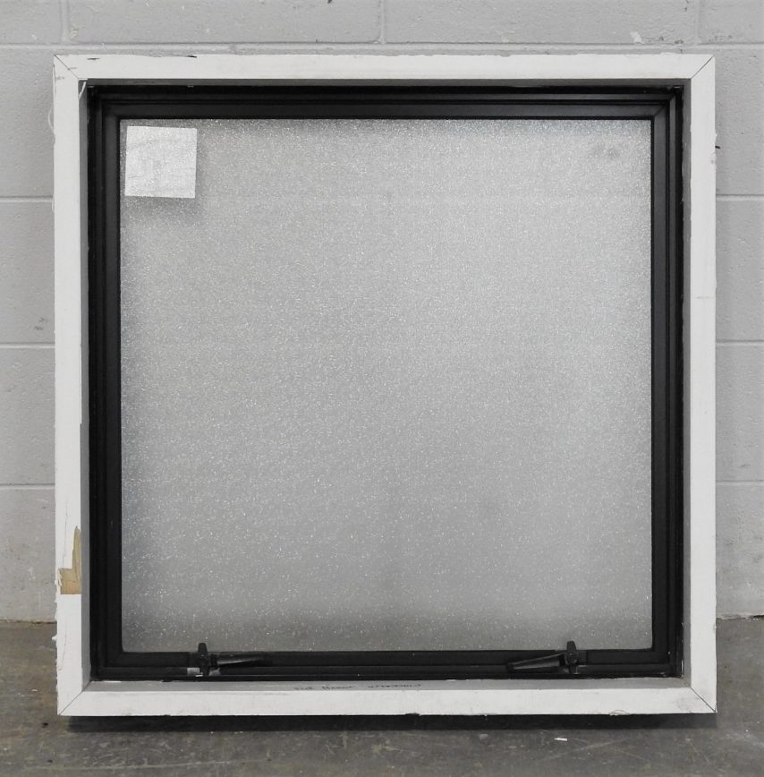 Black Aluminium Single Awning Window with Obscure Glass