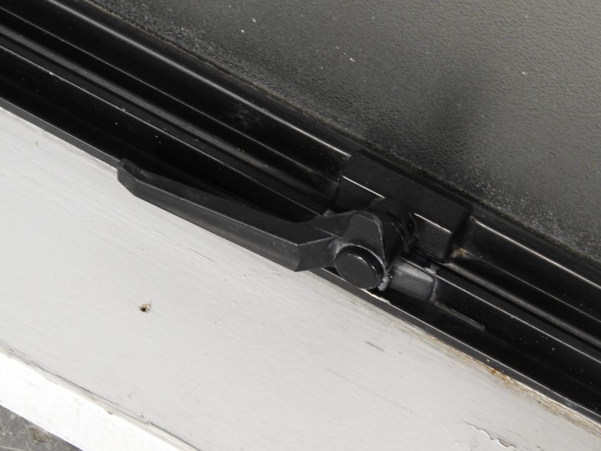 Black Aluminium Single Awning Window with Obscure Glass