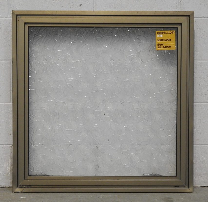 Mid Bronze Aluminium Awning Window with Obscure Glass